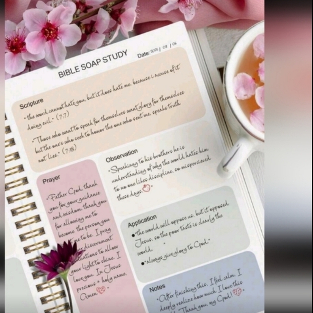 Pink Bible Study Planner - Picture 2 of 4